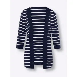 Sieh an! Shirtjacke in Blau-weiß-gestreift 38
