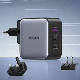 UGREEN USB-A+2*USB-C 65W GaN Worldwide Travel Fast Charger