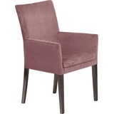 Home Affaire Armlehnstuhl »Aspen«, Luxus-Microfaser, Beine aus massiver Buche, wengefarben lackiert, rosa