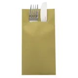 sovie HOME Besteckserviette in Gold aus Linclass® Airlaid, 40 x 40 cm, 12 Stück, - Bestecktasche Uni Basic Pocket-Napkin