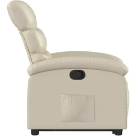 vidaXL Relaxsessel mit Aufstehhilfe Kunstleder 92 x 99,5 x 0 cm Creme