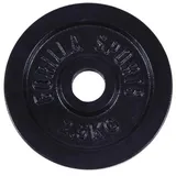 GORILLA SPORTS® Hantelscheiben - Set/Einzeln, 0,5/1,25/2/2,5/5/10/15/20/25/30 kg Gewichte, 30/31 mm, Gusseisen, Silber/Schwarz - Gewichtsscheiben, Bumper Plates