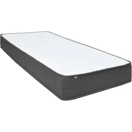 vidaXL Boxspringbett Dunkelgrau Stoff 180x200 cm