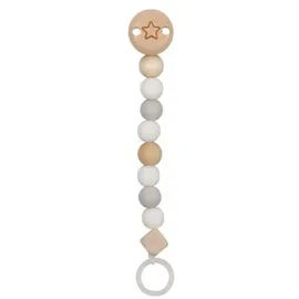 GoKi Schnullerkette Stern, grau