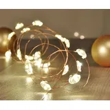 Gravidus LED Lichterkette Weihnachtsmann Beleuchtung 190cm