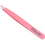 Witte Pinzette schräg INOX rosa
