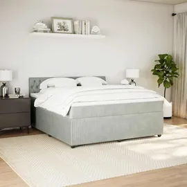 vidaXL Boxspringbett 180 x 200 cm Hellgrau