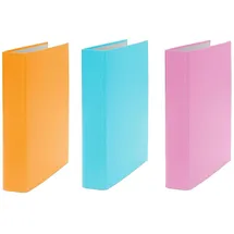 Livepac-Office Ringbuch DIN A5 40 mm Orange/Pink/Türkis 3 St.