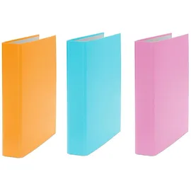 Livepac-Office Ringbuch DIN A5 40 mm Orange/Pink/Türkis 3 St.