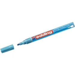Glanzlack-Marker edding 751 hellblau-metallic Packung mit 10 Stück
