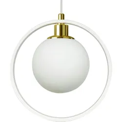 Bamyum rey Hängelampe Weiß Glas Modern Pendelleuchte