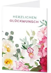 LUMA Glückwunschkarte Blumen DIN B6