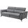 vente-unique Relaxsofa elektrisch 3-Sitzer - Stoff - Grau - MACARI