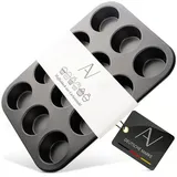 AVANA Muffinblech aus Karbonstahl für 12 Muffins Antihaftbeschichtung Muffinform Cupcake Backblech Muffin Form Backform Muffinbackblech Schwarz