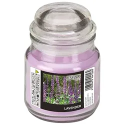 Papstar Duftkerzen im Glas, Lavendel, Ø 63 mm · 85 mm, "Flavour", 6 Stück