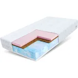 Matratze 80x200 cm ERGO H2 H4 Latex Kokos Visco-Schaum Höhe 21 cm Premium Bezug