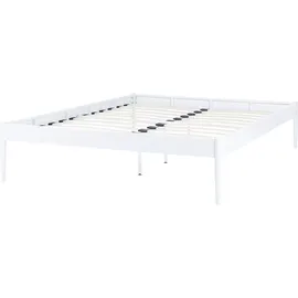 Beliani Bett, Weiß Metall 140x200 cm