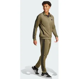 adidas Sportswear Basic 3-Streifen Tricot Trainingsanzug Olive Strata 2XL