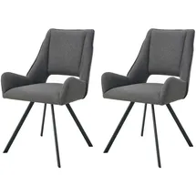 xonox.home Stuhl Helen Webstoff anthrazit 2er Set