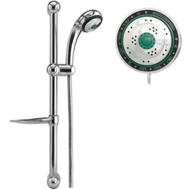 TRIZERATOP Duschset 4-Strahl-Handbrause + Schlauch + Stange, Seifenschale