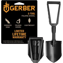 Gerber E-Tool, Spaten ohne Scheide, Schwarz