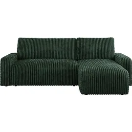 MKS Meble Ecksofa Cord 2-Sitzer Grün