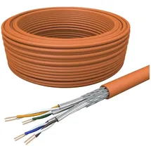 Draka Verlegekabel UC900 HS23, Cat 7, S/FTP, PiMF, orange, 50m Ring (PiMF, S/FTP, CAT7, 50 m), Netzwerkkabel