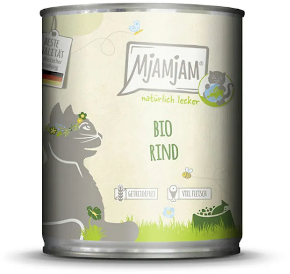 MjAMjAM - BIO für Katze 800g MjAMjAM Katze Sparpaket 12x800g BIO Rind