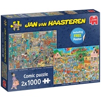 JUMBO Spiele Jumbo Jan van Haasteren & Urlaubsvorfreude 2x1000 Teile