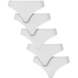 URBAN CLASSICS Ladies Basic Cotton Tanga Lace 5-Pack - weiß,
