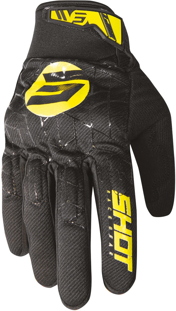 Shot Drift Spider Motorcross handschoenen, zwart-geel, 4XL