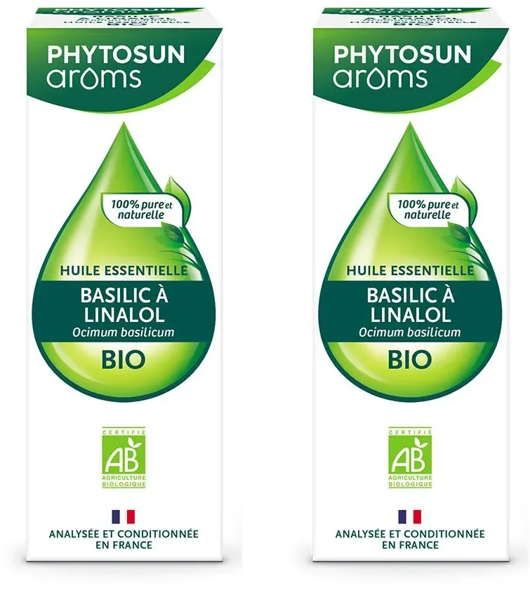 PHYTOSUN aroms HUILES ESSENTIELLES BASILIC À LINALOL BIO 2x5 ml goutte(s) orale(s)
