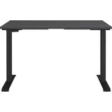 Germania Schreibtisch GERMANIA "Lemont", grau (graphit, schwarz, graphit), B:120cm H:72cm T:80cm, Tische, Schreibtisch, Elektrisch höhenverstellbarer Schreibtisch