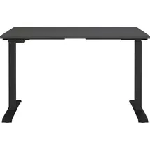 Germania Schreibtisch GERMANIA "Lemont", grau (graphit, schwarz, graphit), B:120cm H:72cm T:80cm, Tische, Schreibtisch, Elektrisch höhenverstellbarer Schreibtisch