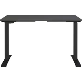 Germania Schreibtisch GERMANIA "Lemont", grau (graphit, schwarz, graphit), B:120cm H:72cm T:80cm, Tische, Schreibtisch, Elektrisch höhenverstellbarer Schreibtisch