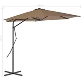 vidaXL Ampelschirm mit Stahlmast Ø 300 cm taupe 44888
