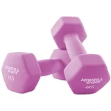 Miweba Sports Kurzhantel Gymnastikhanteln NKH100 - 9 Gewichtsklassen, (Set, Hanteln, Kurzhanteln, Gymnastikhanteln, Hantelset), Aerobic Hantel Set Kurzhantel Fitnesshanteln Gewichte beige 2 x 4,0 kg