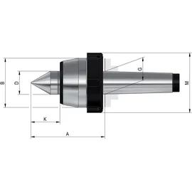 Röhm Mitlaufende Zentrierspitzen 60° MK 4 Größe 108
