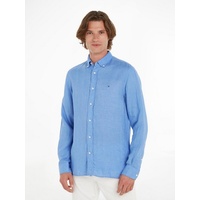 Tommy Hilfiger Leinenhemd »PIGMENT DYED LI SOLID RF SHIRT«, blau