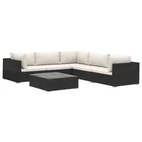 VidaXL Garten-Lounge-Set schwarz 46770