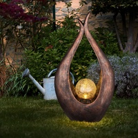 Nino Leuchten Gartendeko LED Solarlampe Skulptur bronze Dekoleuchte Außenlampe,