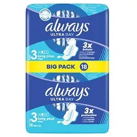 Always Binden Ultra Day Long Plus mit Flügeln, 18 St.
