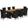 vidaXL Gartengarnitur 9-tlg. Schwarz