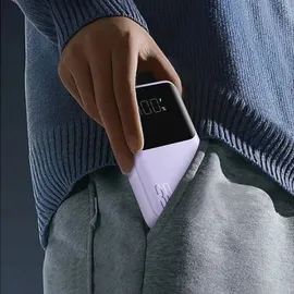 Joyroom Powerbank Geräumig 30W 10000mAh / Kabelbeleuchtung und Usb-C Lila