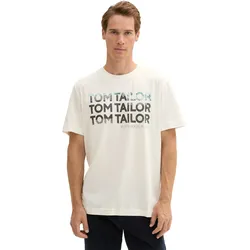 Print-Shirt, mit Frontprint, Gr. S, off white, , 36618641-S