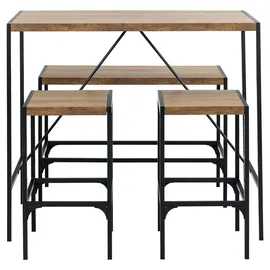 VCM Bartisch-Set Bahamas 120 x 105 x 60 cm Braun
