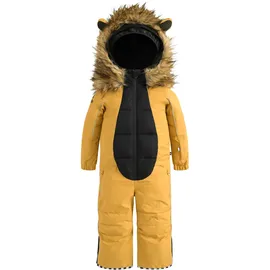 WeeDO Schneeoverall "LIODO", Jungen, Gr. 116/128, braun (golden braun, schwarz), Obermaterial: 100% Polyester; Innenfutter: 100% Polyester; Füllung: 100% Polyester; Ärmelfutter: 100% Polyamid, Langarm, Overalls, Hochfunktionaler Schneeanzug