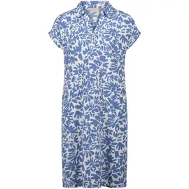 Cartoon Druckkleid Damen Blau/Weiß 34