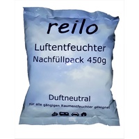 20x 450g "reilo" Luftentfeuchter Granulat (Calciumchlorid) im Vliesbeutel - Nachfüllpack für Raumentfeuchter ab 400g