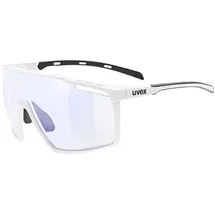 Uvex Mtn Perform Variomatic Photochrome Sonnenbrille - White Matt - Variomatic Litemirror Blue/CAT1-3